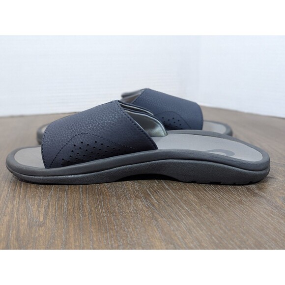 OluKai Nalu Slide Sandals Mens 8 Navy Gray Adjustable Strap Logo Lightweight main image 9